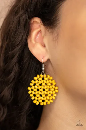Paparazzi Summer Escapade - Yellow Earrings