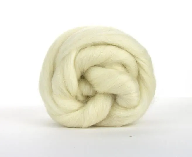 Paradise Fibers White Falkland Wool Top