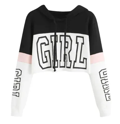 Patchwork Crop Hoodie