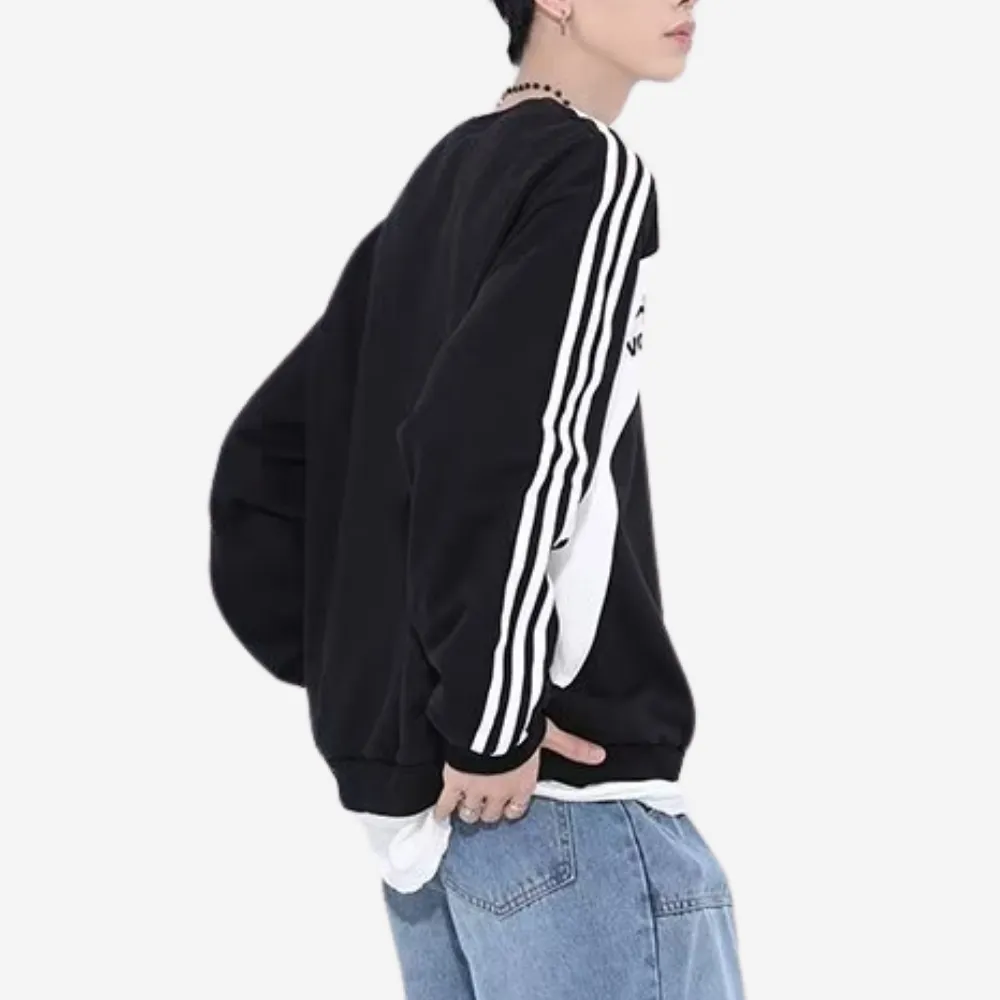 Patchwork Design Raglan Sleeve Sweatshirt
