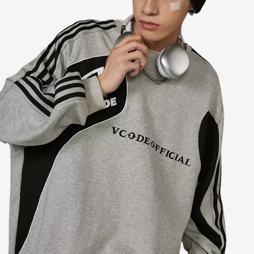 Patchwork Design Raglan Sleeve Sweatshirt