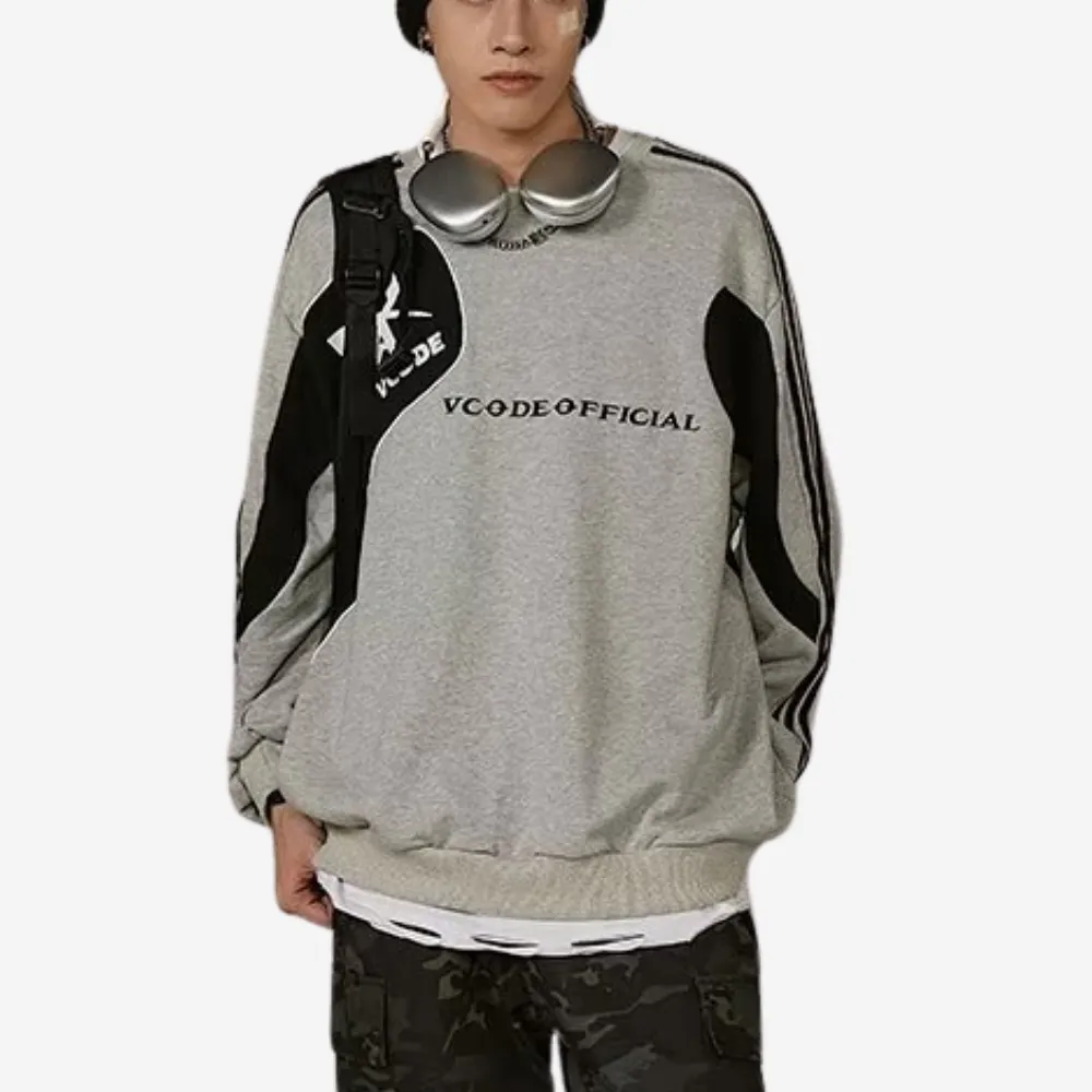 Patchwork Design Raglan Sleeve Sweatshirt