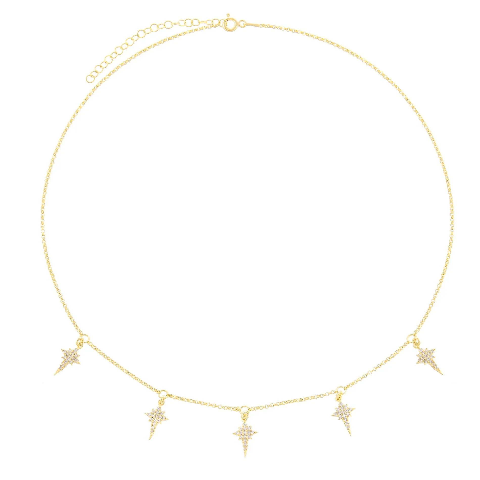 Pavé Dangling Starburst Necklace