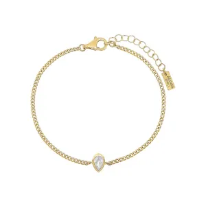 Pear Bezel Cuban Bracelet