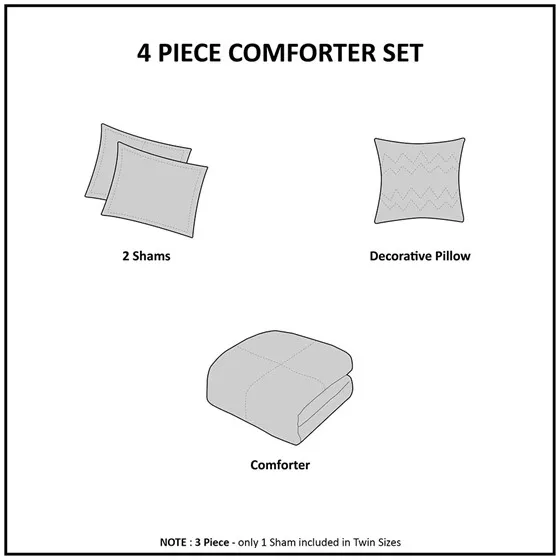 Pearl Metallic Printed Reversible Comforter Set (Teal/Purple)