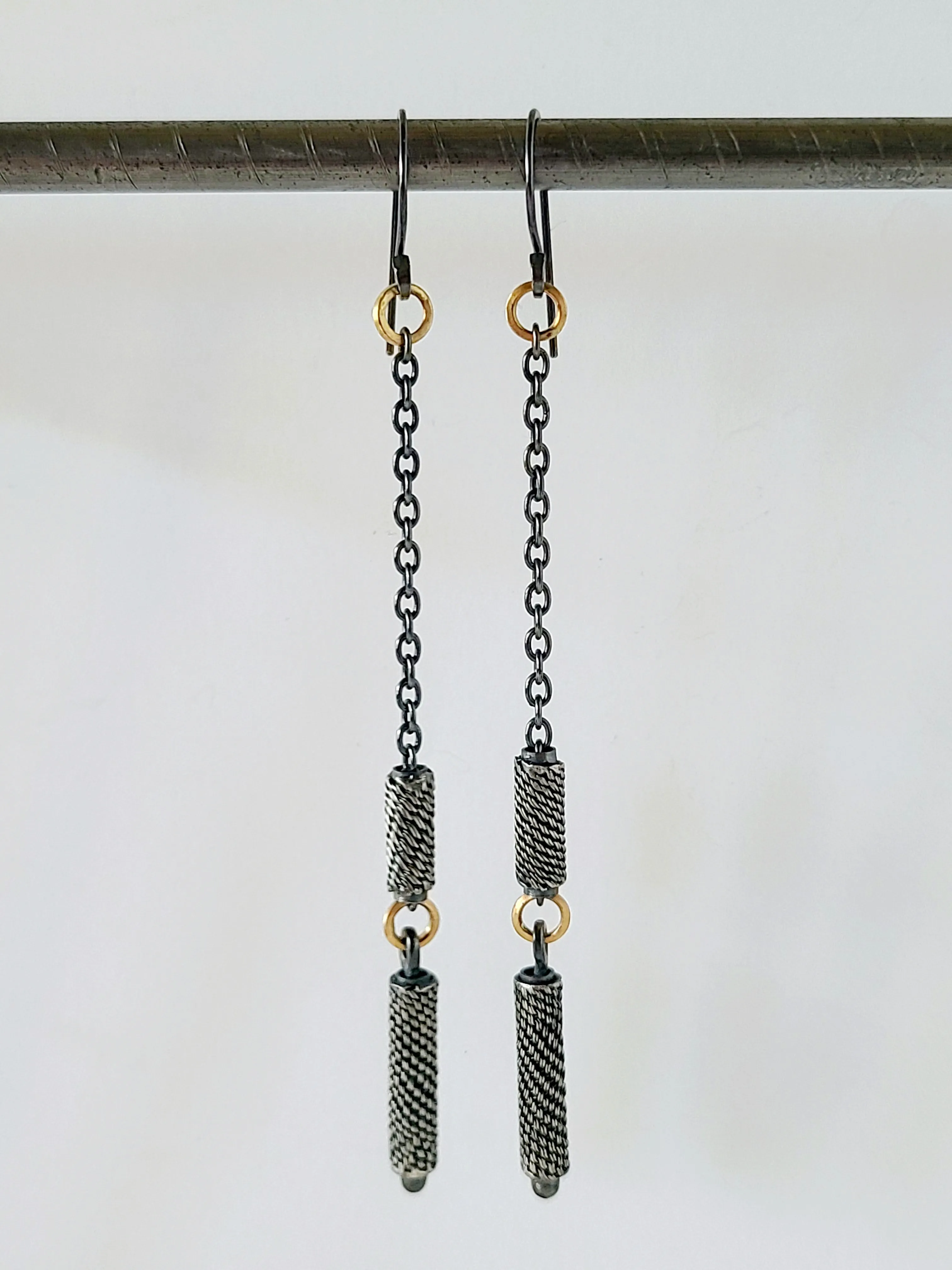 Pendulum Slider Earrings-SS/14K