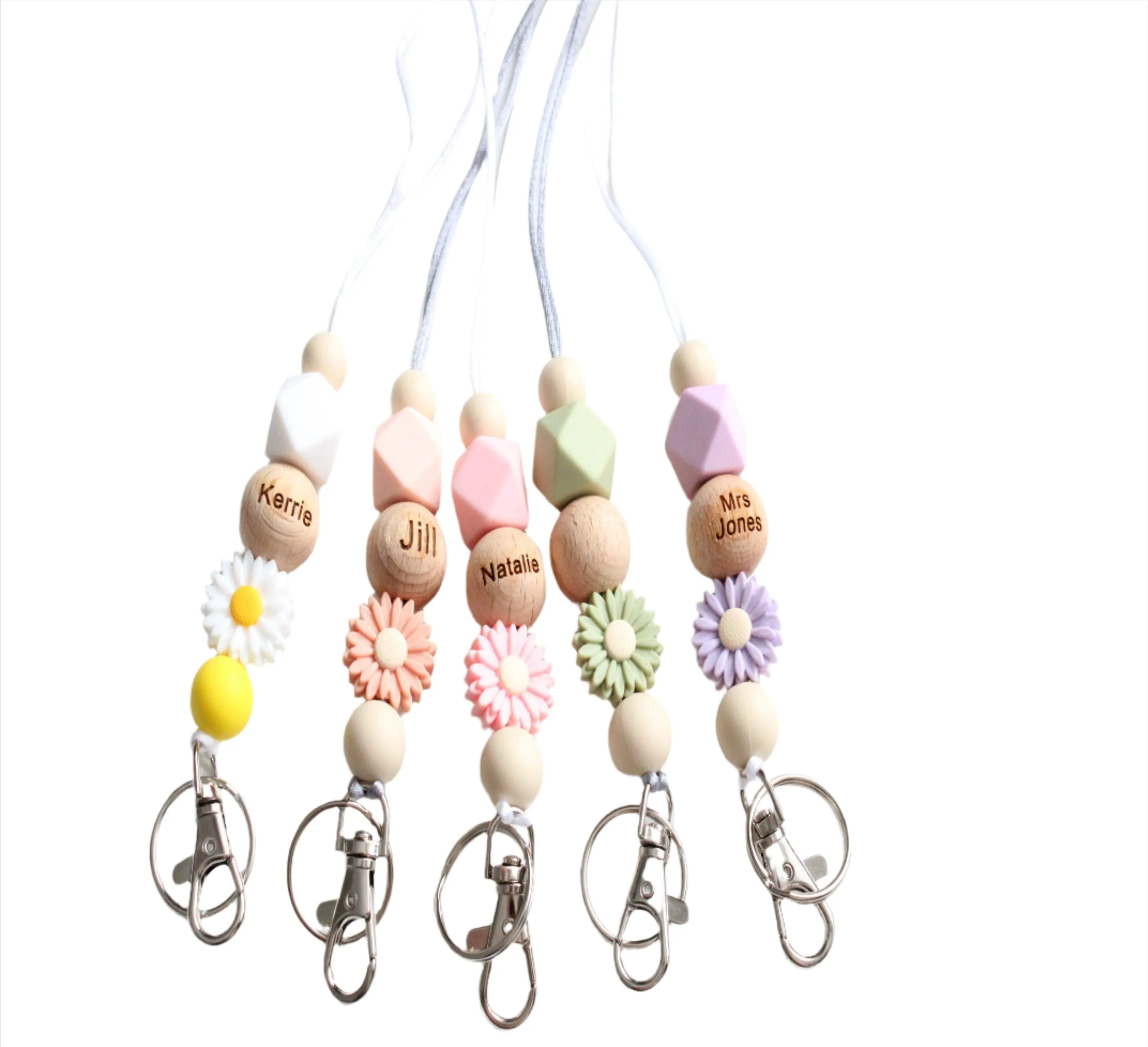 Personalised Daisy Engraved Lanyard
