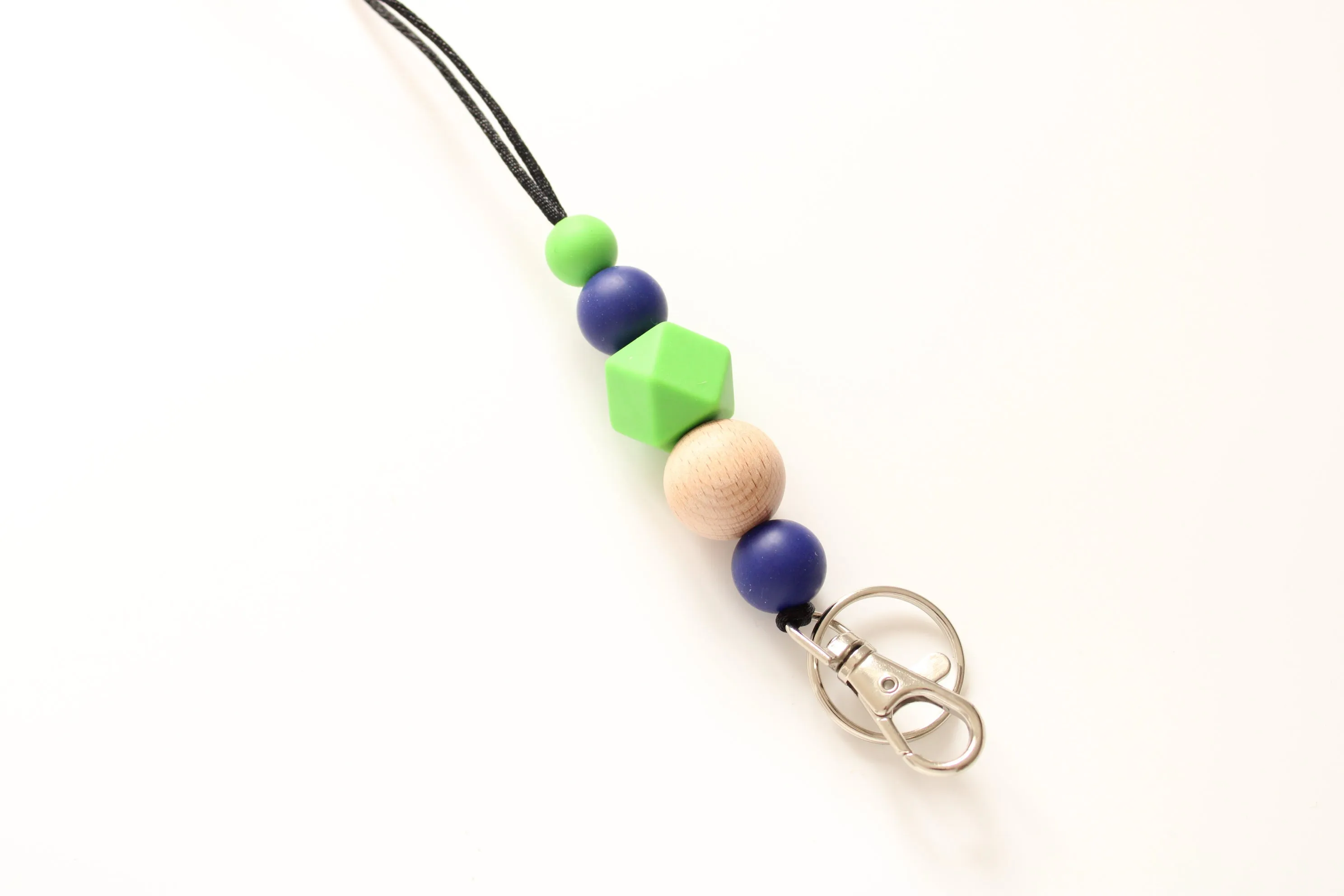 Personalised Engraved Lanyard, Beaded Lanyard