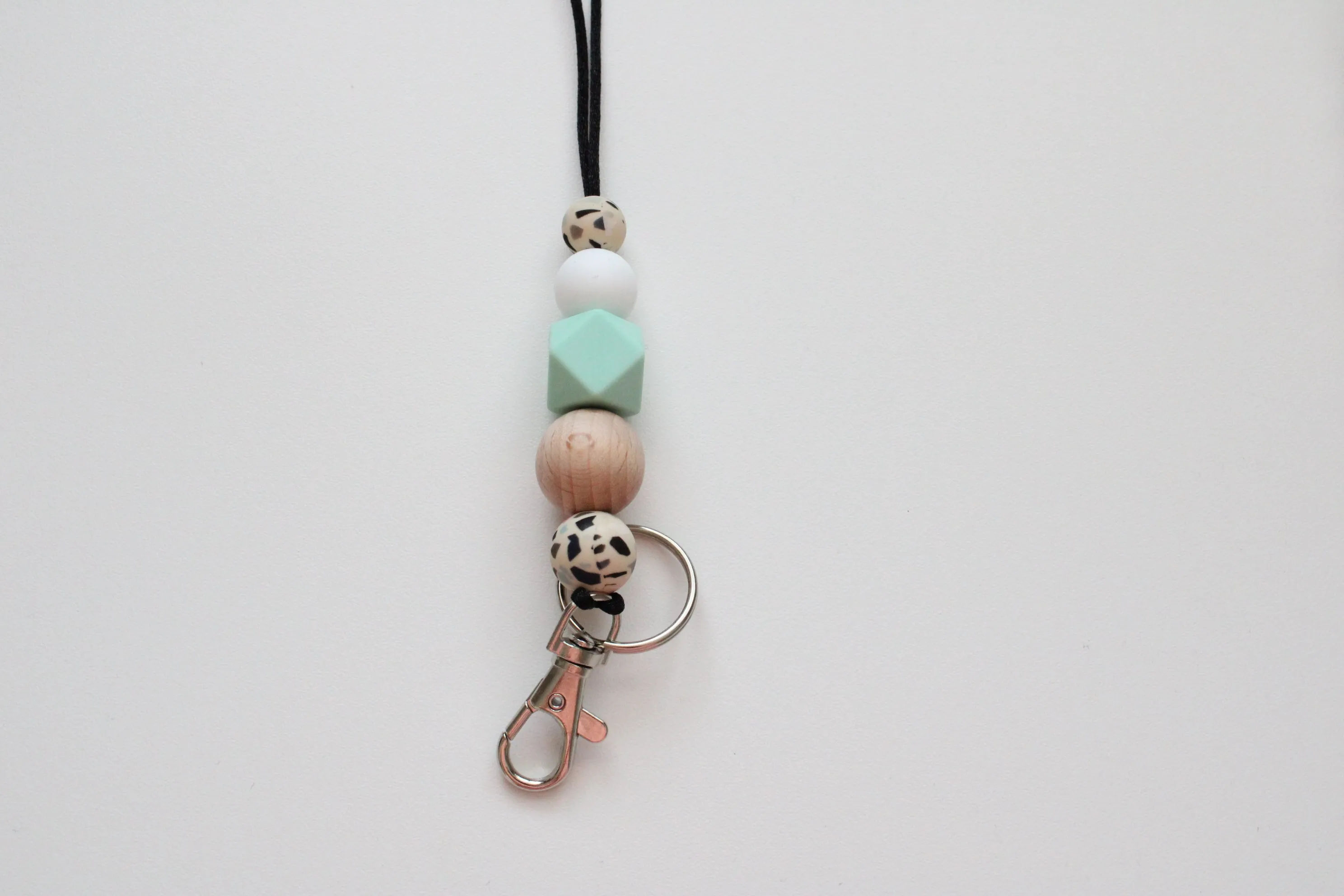 Personalised Engraved Lanyard, Beaded Lanyard