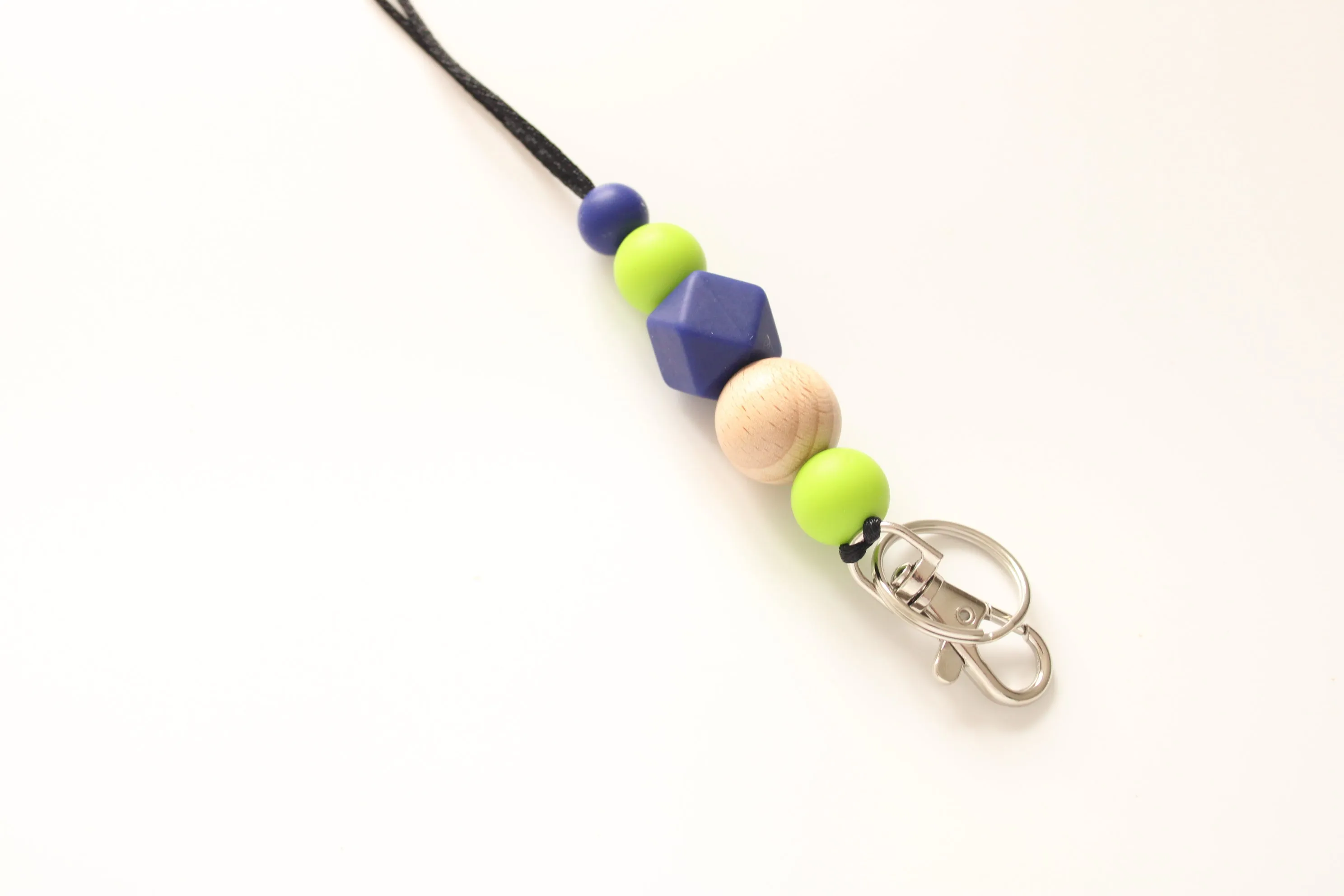 Personalised Engraved Lanyard, Beaded Lanyard