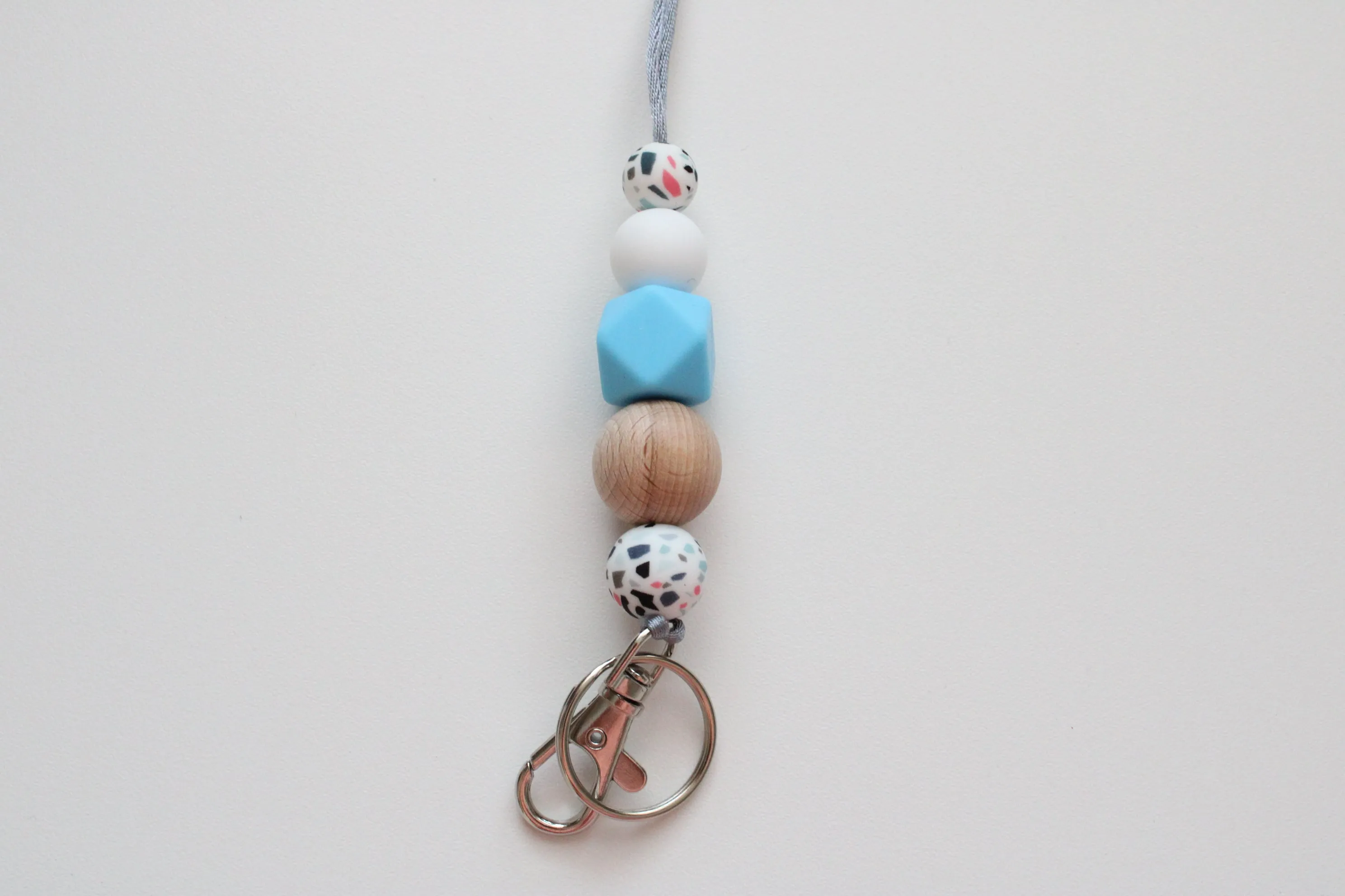 Personalised Engraved Lanyard, Beaded Lanyard