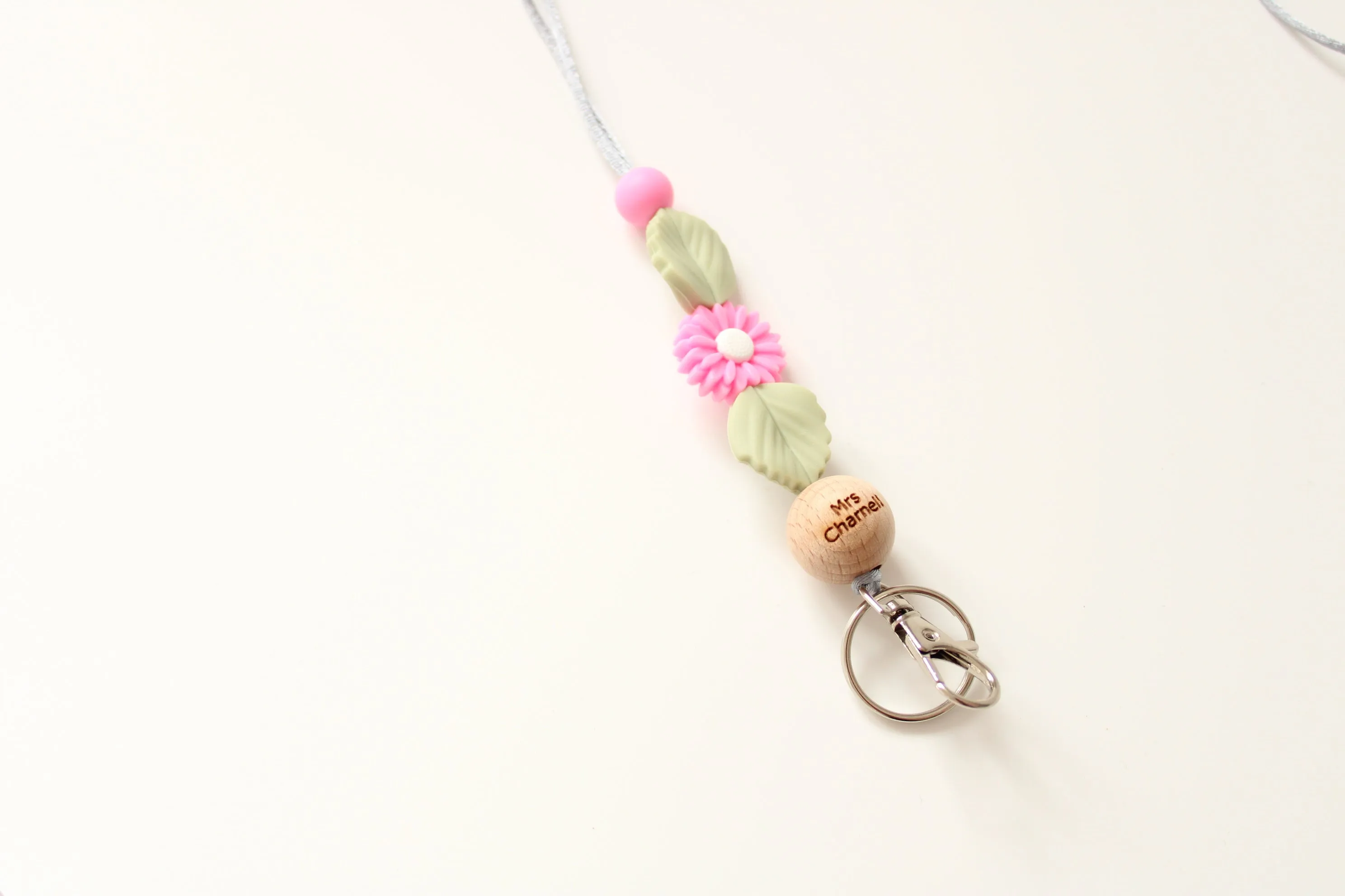 Personalised Flower Lanyard