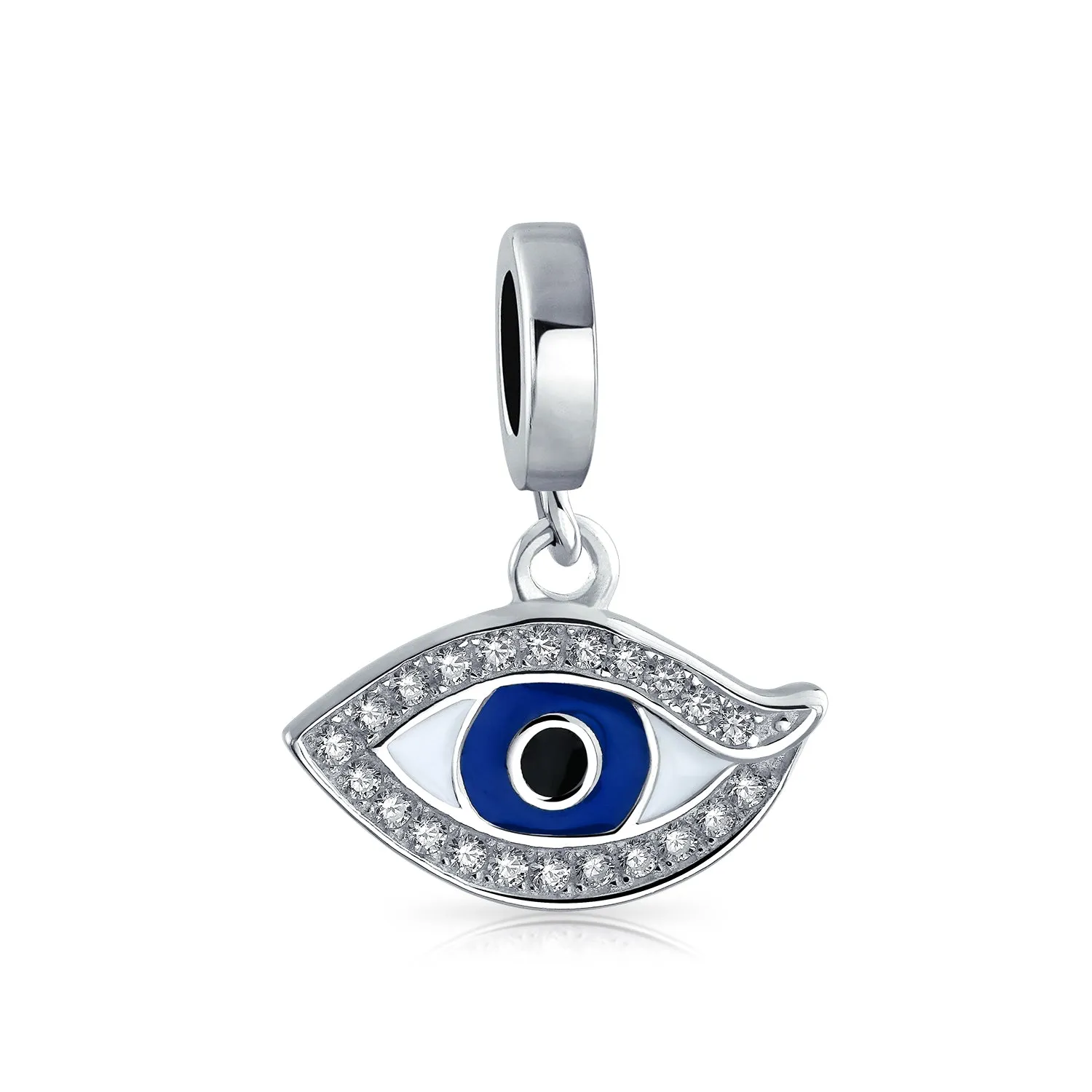 Personalized Blue Evil Eye Dangle Charm Bead Crystal Amulet for Bracelet