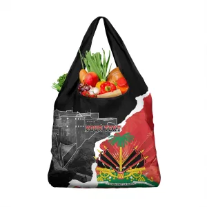 Personalized Haiti First Black Republic 1804 Grocery Bag Ayiti Citadel Laferriere LT7