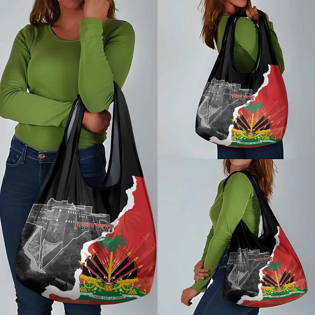 Personalized Haiti First Black Republic 1804 Grocery Bag Ayiti Citadel Laferriere LT7