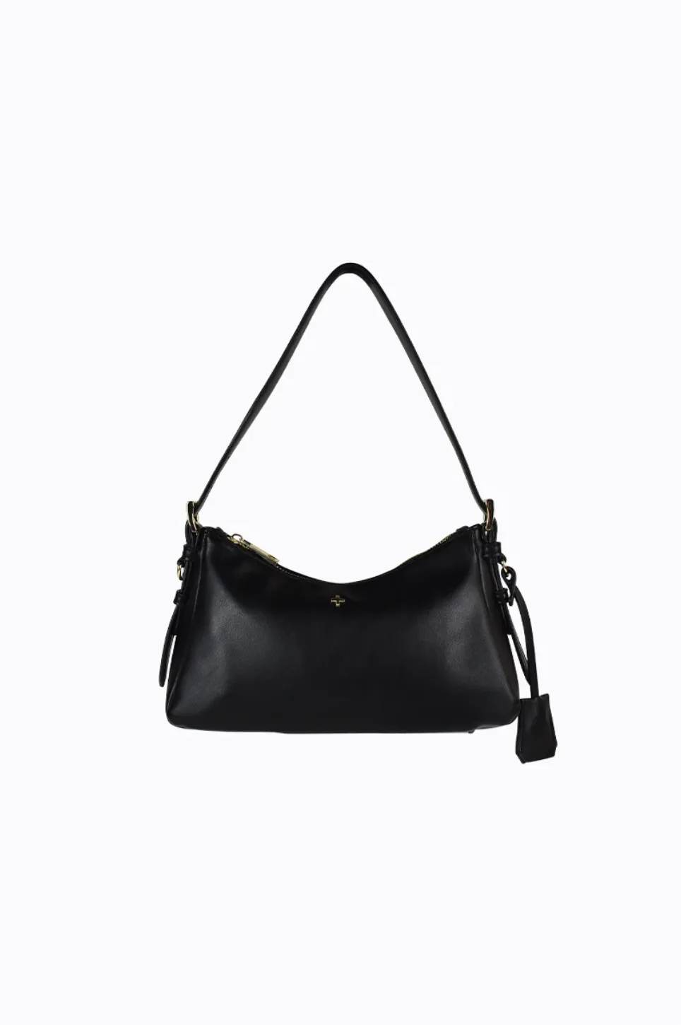 PETA   JAIN BRODY SHOULDER BAG - BLACK PU/GOLD