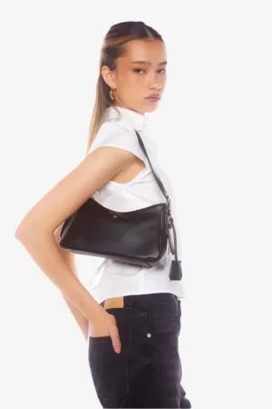PETA   JAIN BRODY SHOULDER BAG - BLACK PU/GOLD