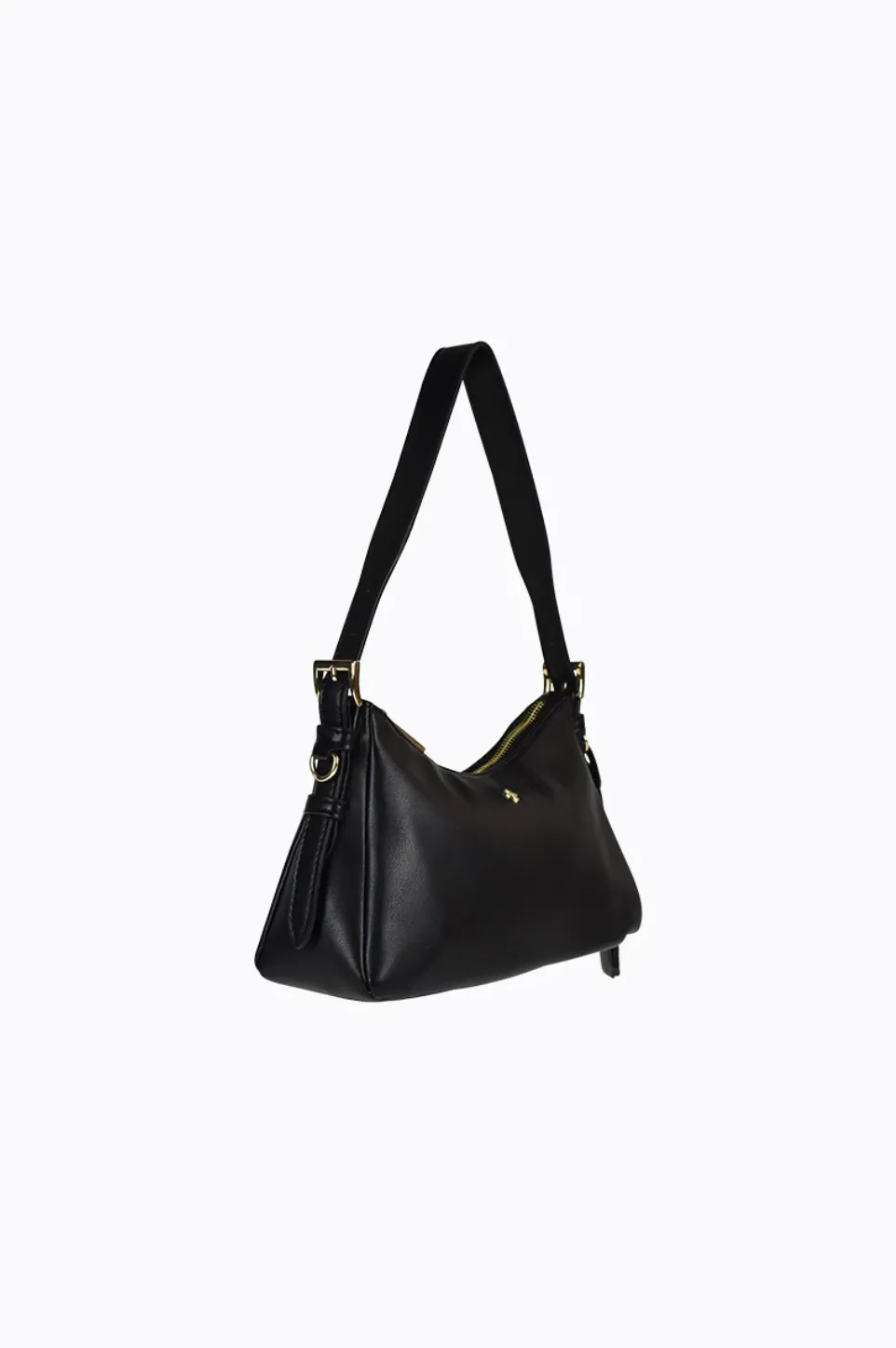 PETA   JAIN BRODY SHOULDER BAG - BLACK PU/GOLD