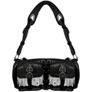 'Pianist' Kawaii Lace Patchwork Underarm Bag