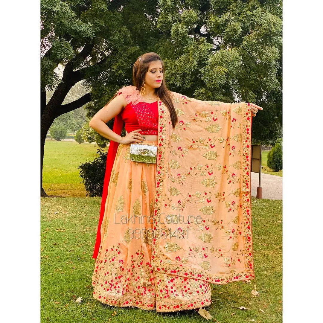 Pink Embroidery Lehenga