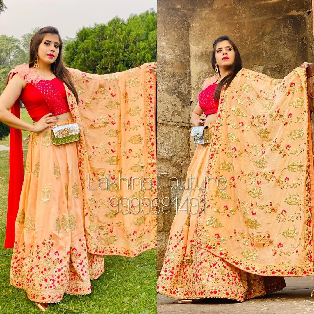 Pink Embroidery Lehenga