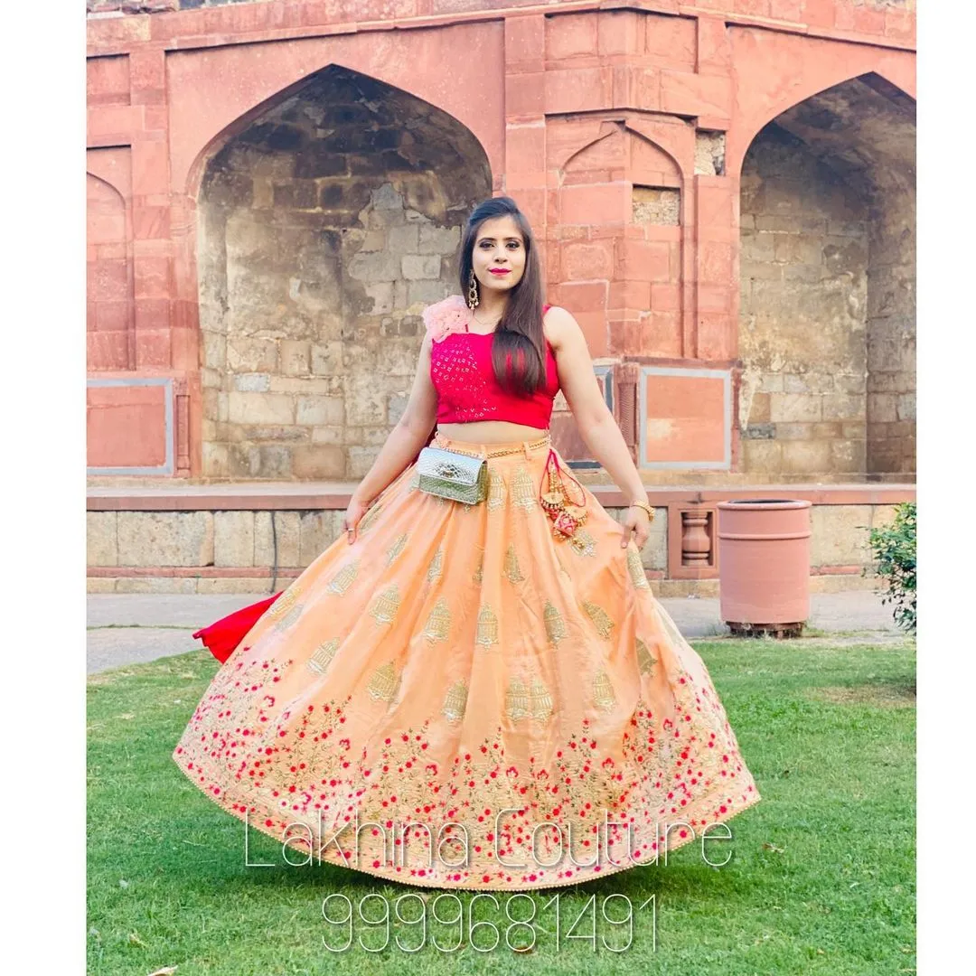 Pink Embroidery Lehenga