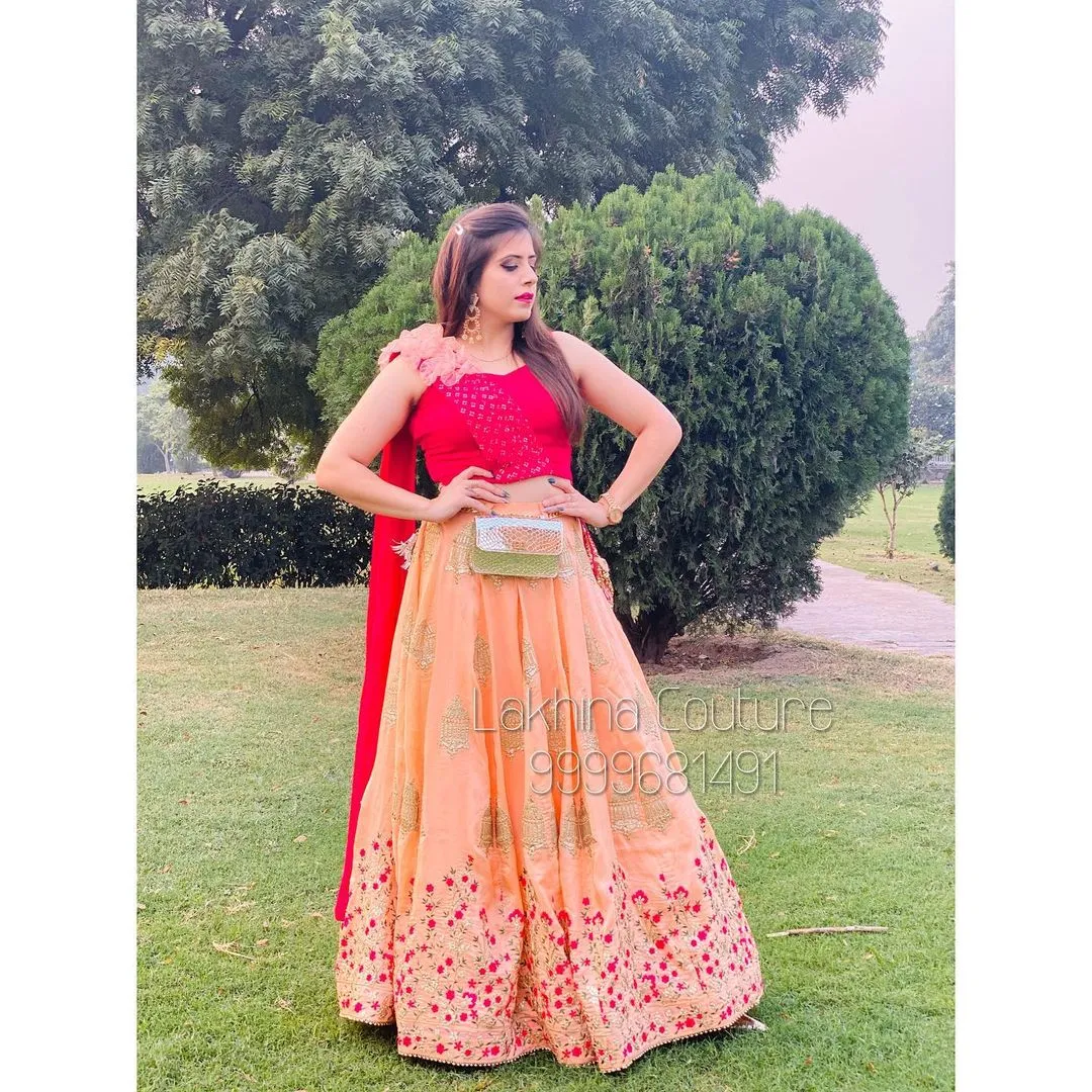 Pink Embroidery Lehenga