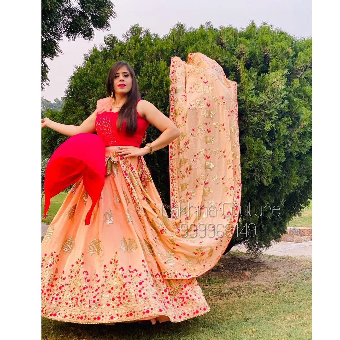 Pink Embroidery Lehenga