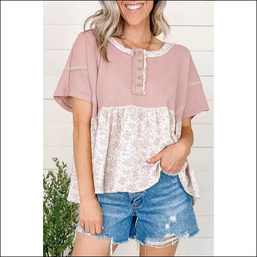 Pink Wfle Floral Shirt: so Cute it Hurts  💀 Needful Things