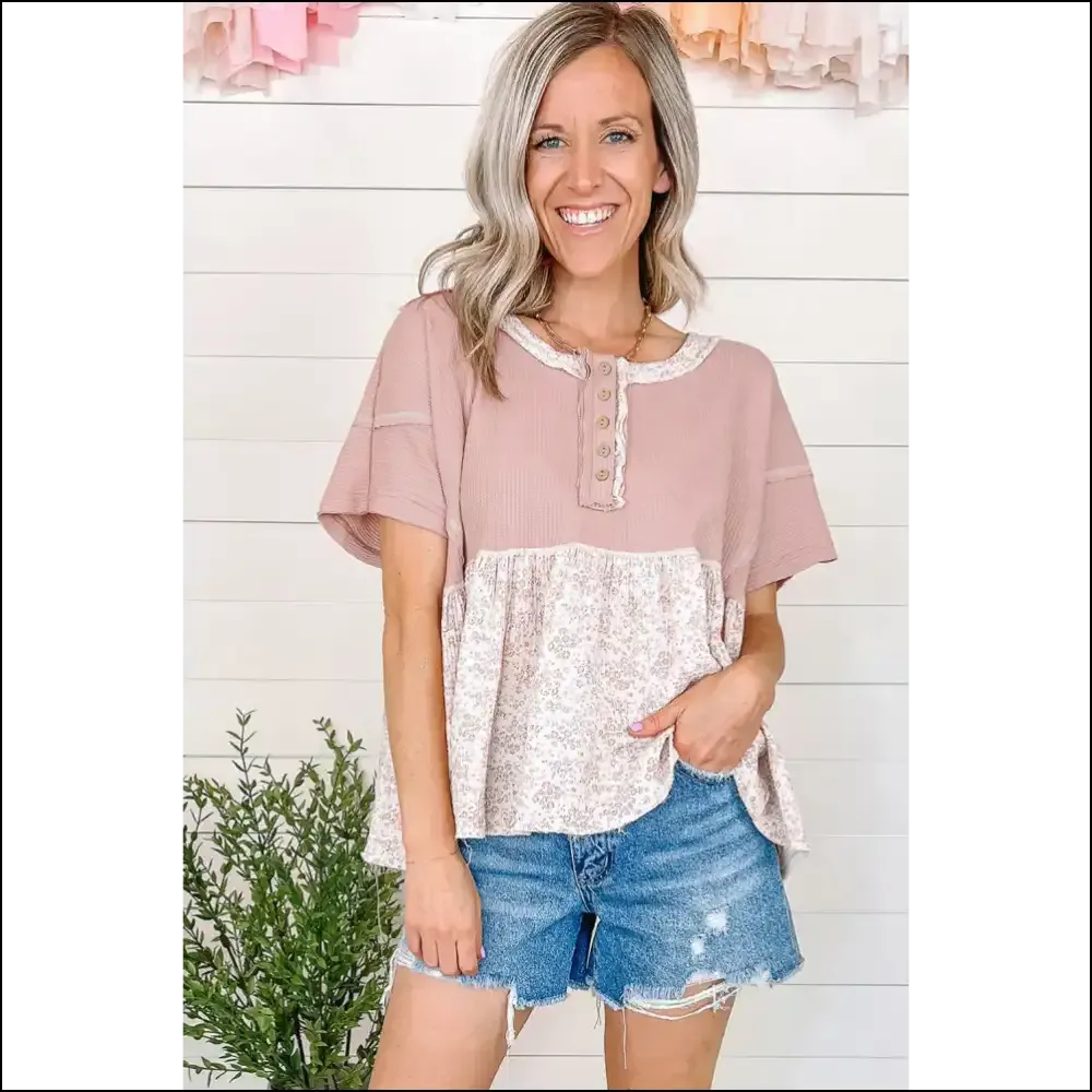 Pink Wfle Floral Shirt: so Cute it Hurts  💀 Needful Things