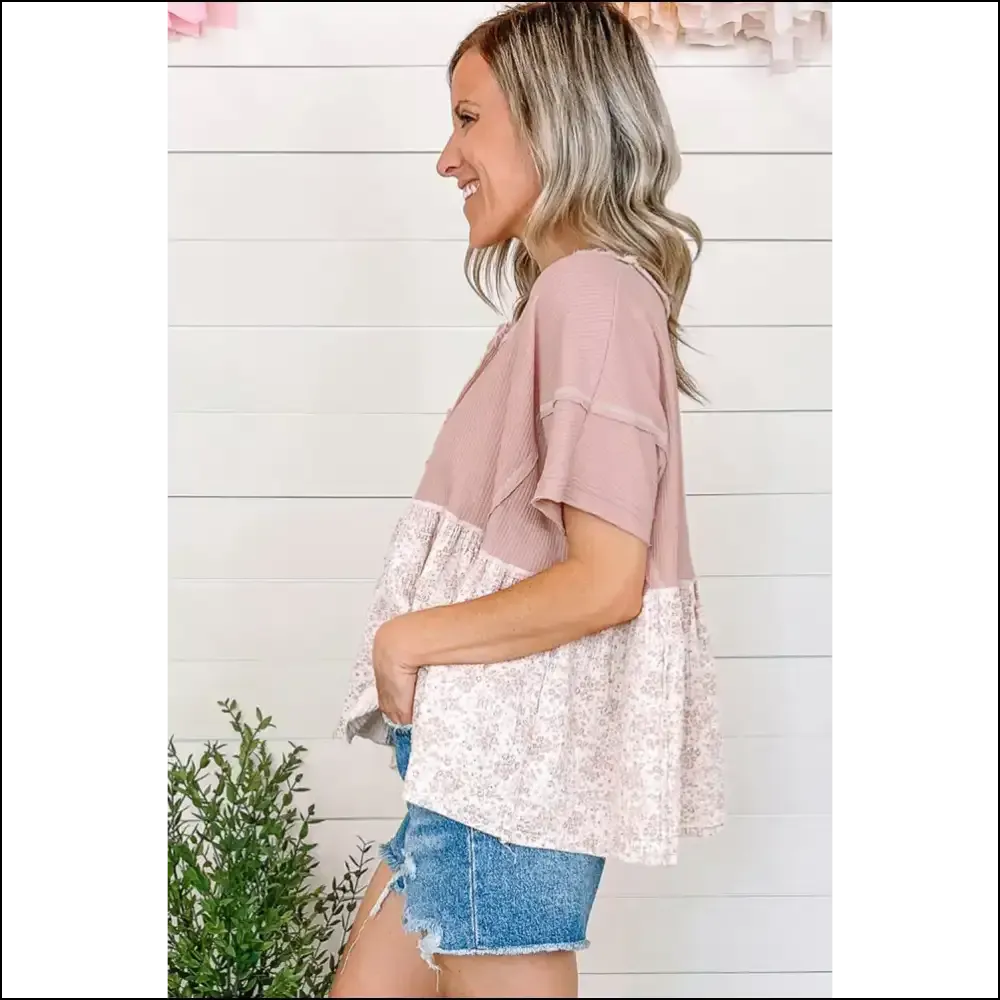 Pink Wfle Floral Shirt: so Cute it Hurts  💀 Needful Things