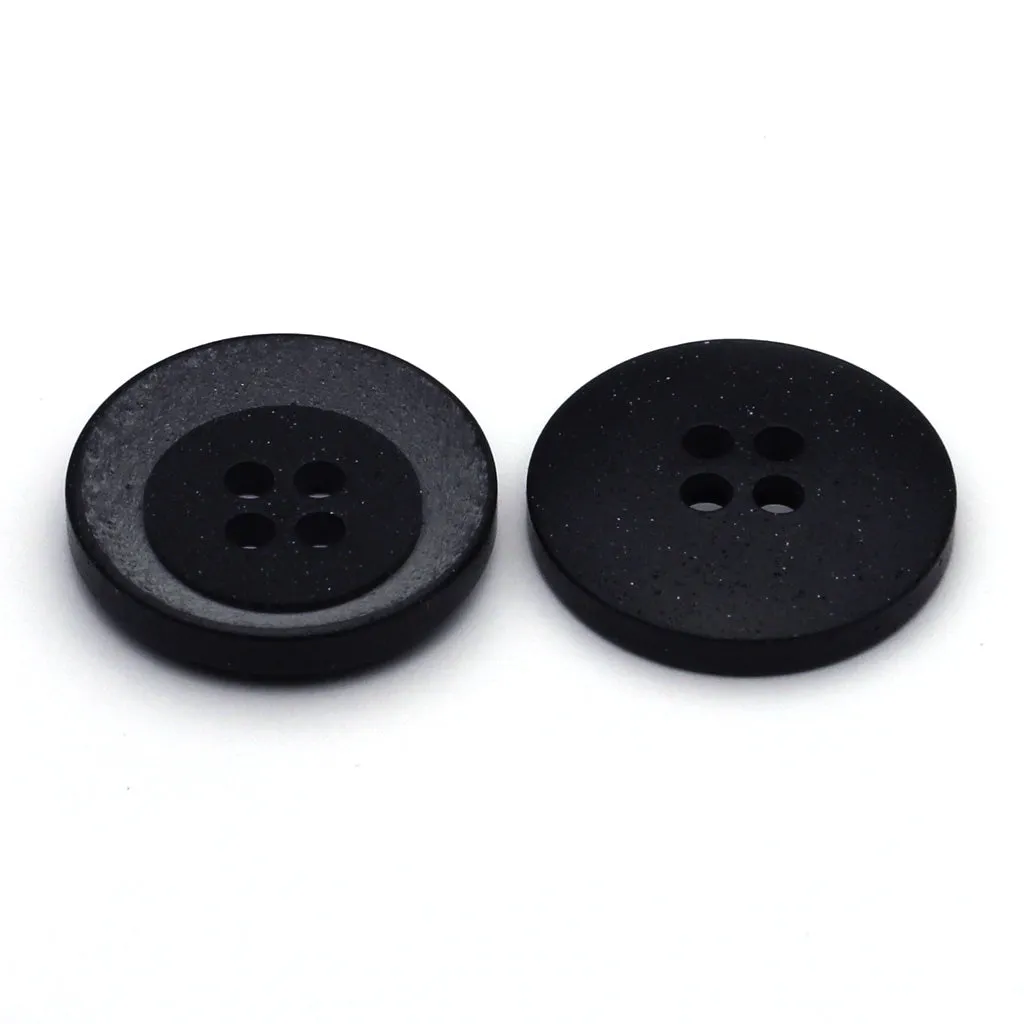 Plastic Button Gray & Black