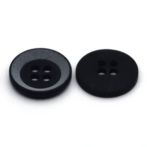 Plastic Button Gray & Black