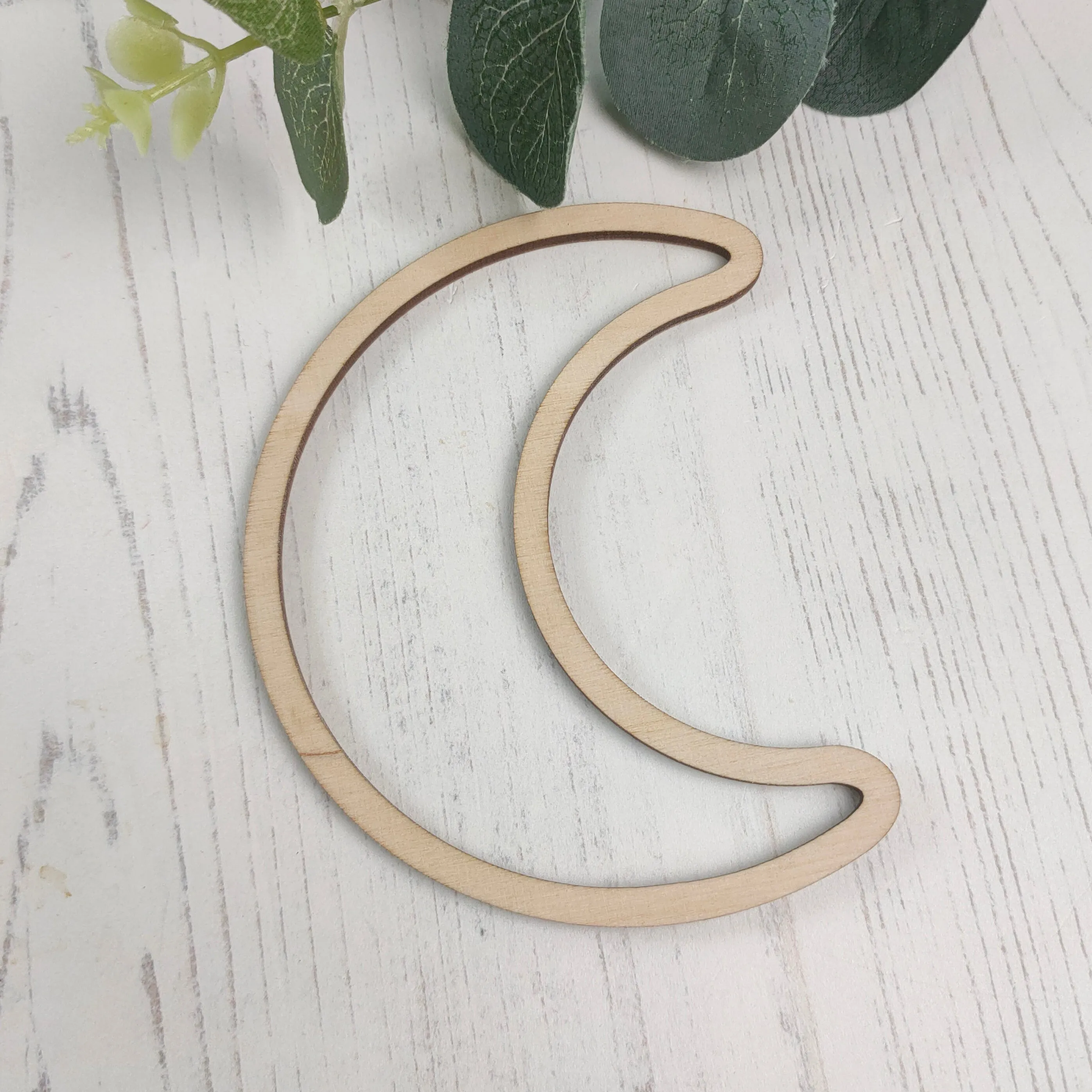 Plywood Moon Outline Shape