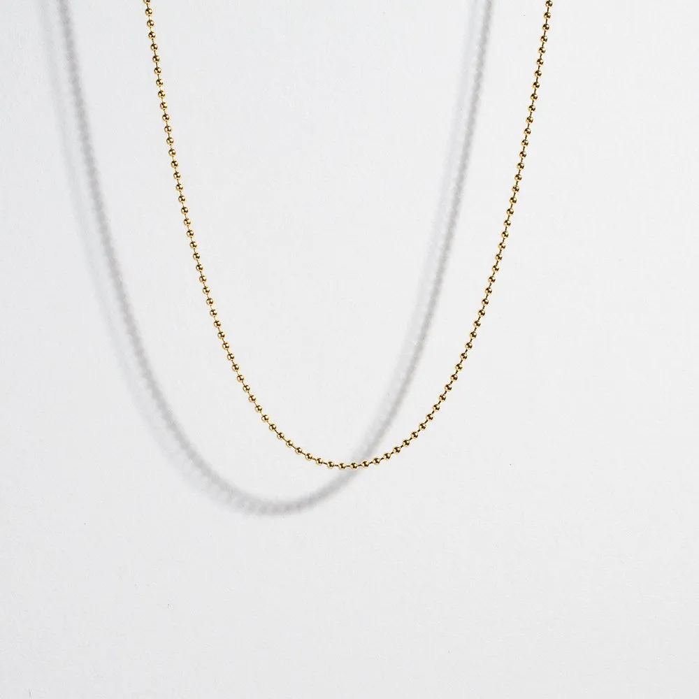 POLISHED BALL CHAIN | 14K GOLD
