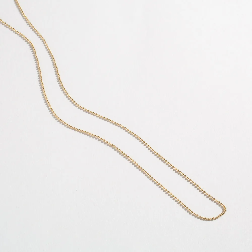 POLISHED BALL CHAIN | 14K GOLD