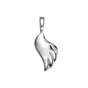 Polished Silver Right Angel Wing Charm