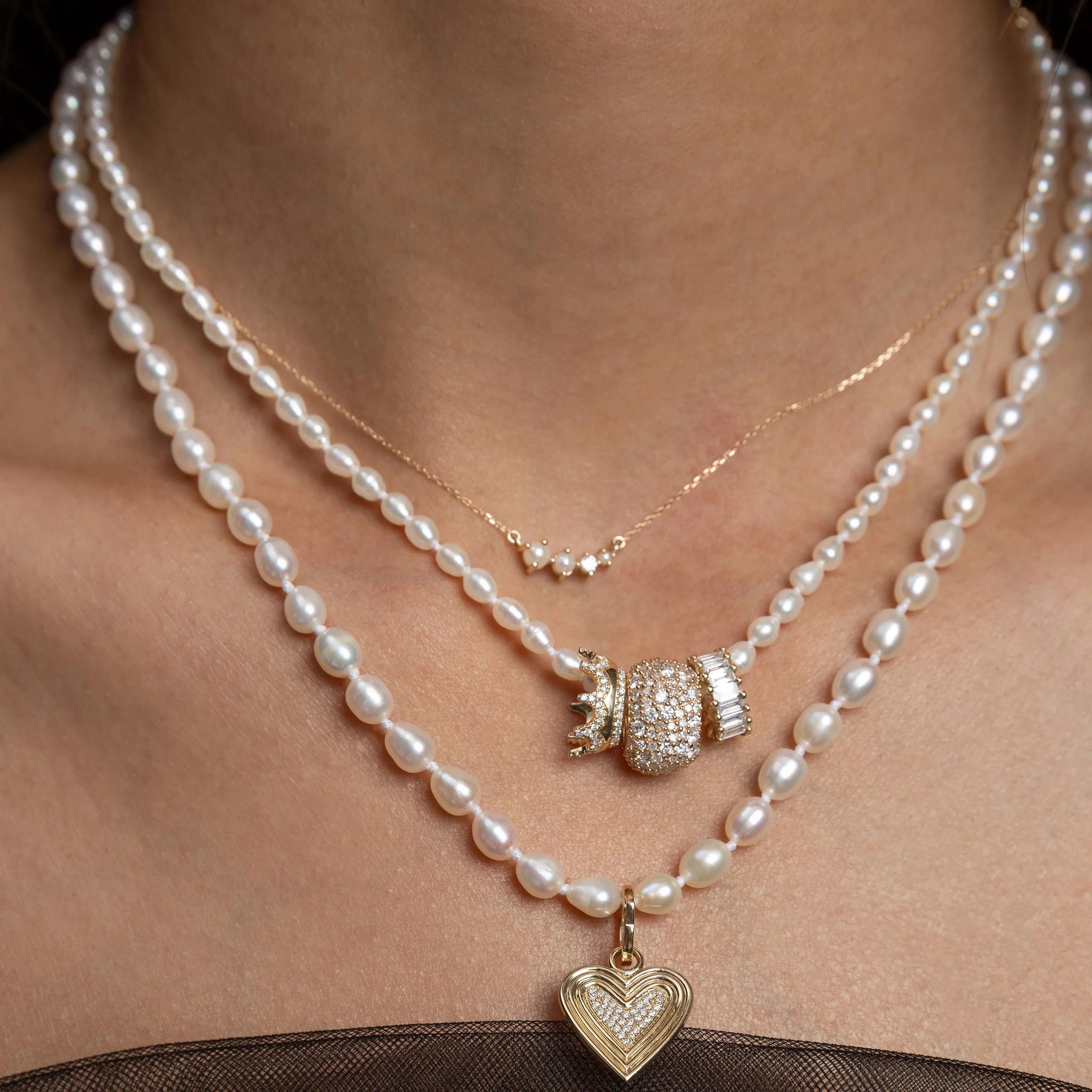 Prong Set Baguette Big Bead