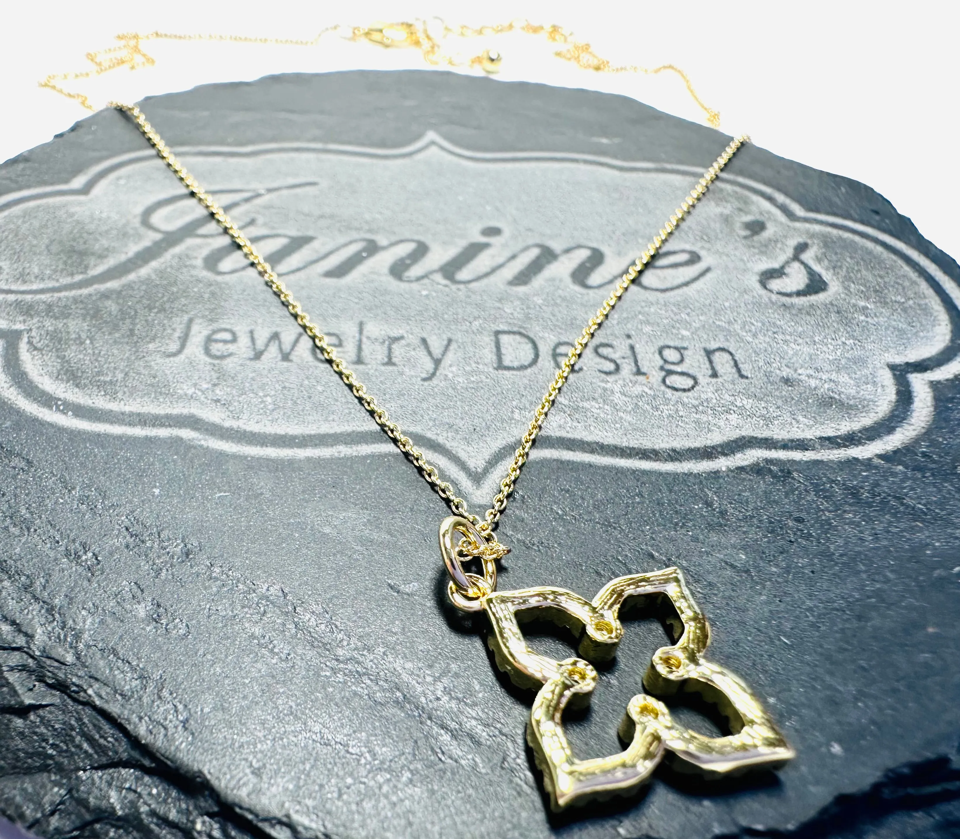 Quatrefoil Necklace, Pave Star Necklace, Gold Star Necklace*
