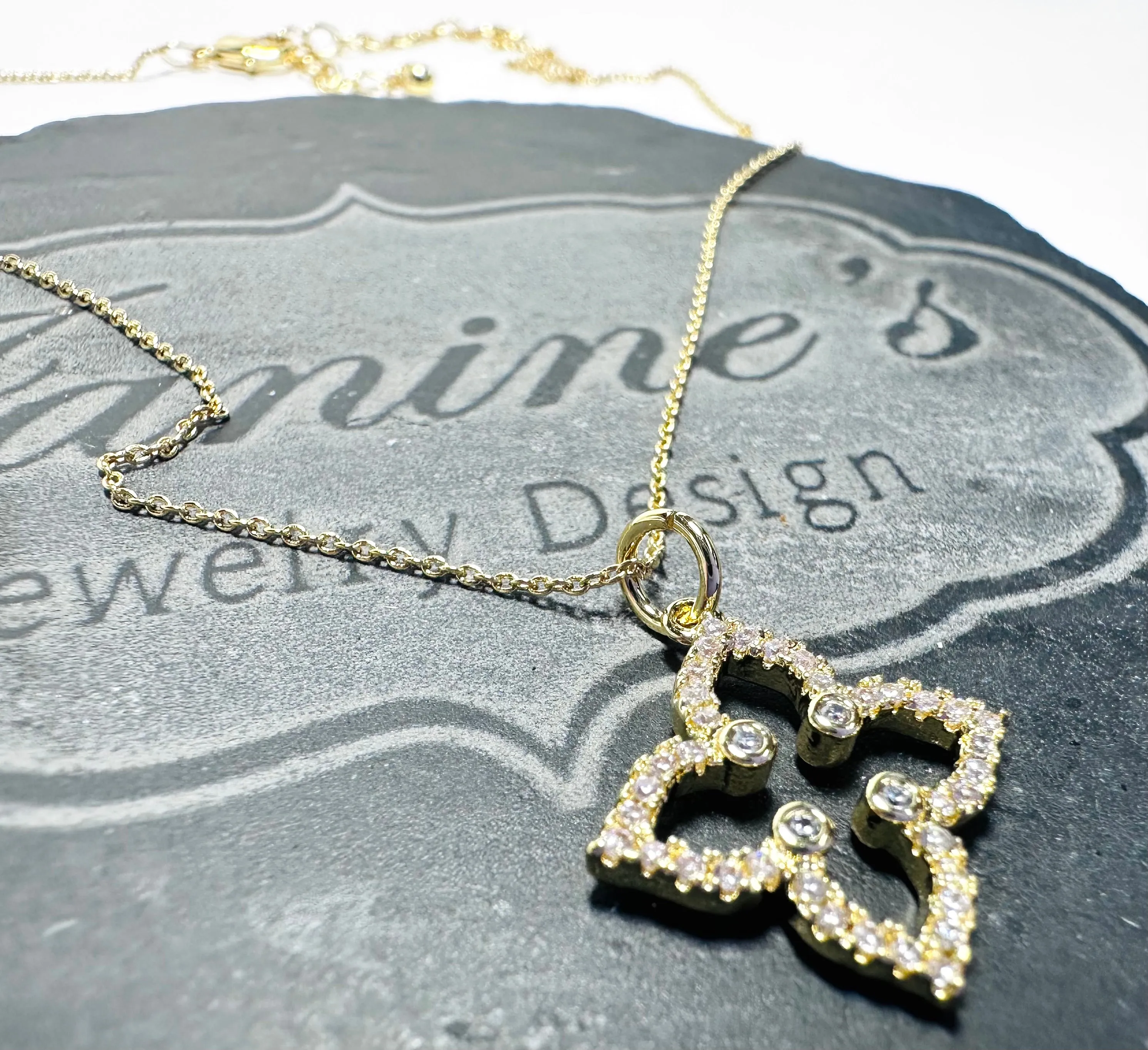 Quatrefoil Necklace, Pave Star Necklace, Gold Star Necklace*