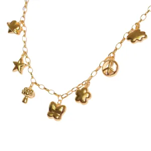 Queen of Charms Necklace Gold