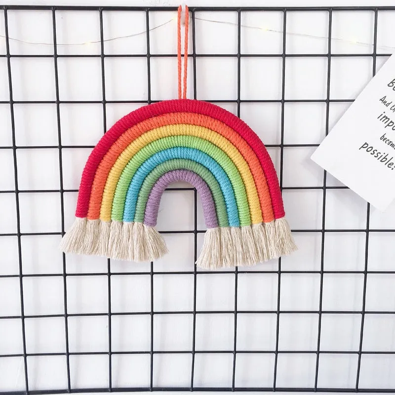 Rainbow Hanging Decor Macrame Home Decoration Accessory