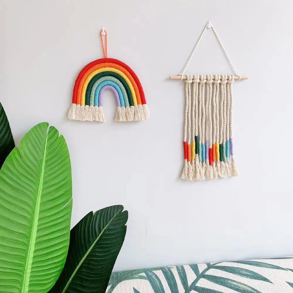 Rainbow Hanging Decor Macrame Home Decoration Accessory