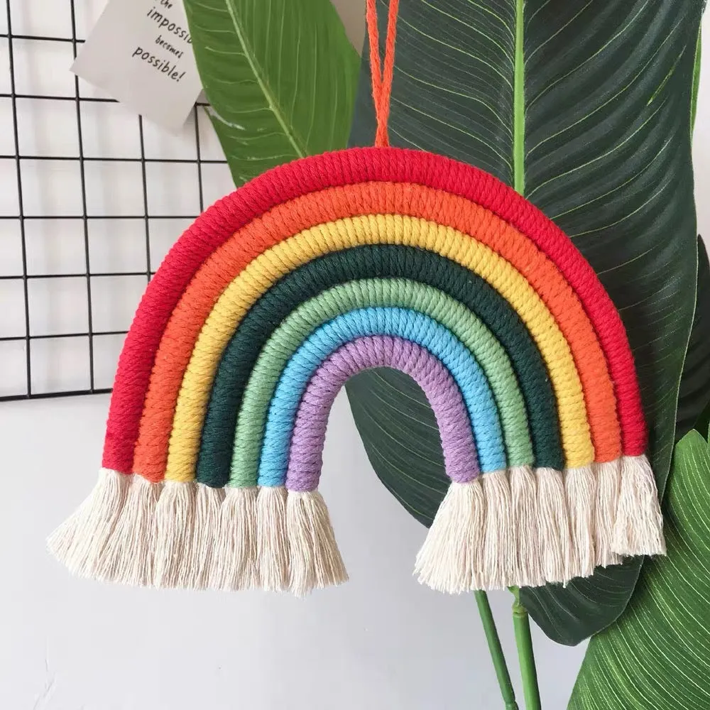 Rainbow Hanging Decor Macrame Home Decoration Accessory