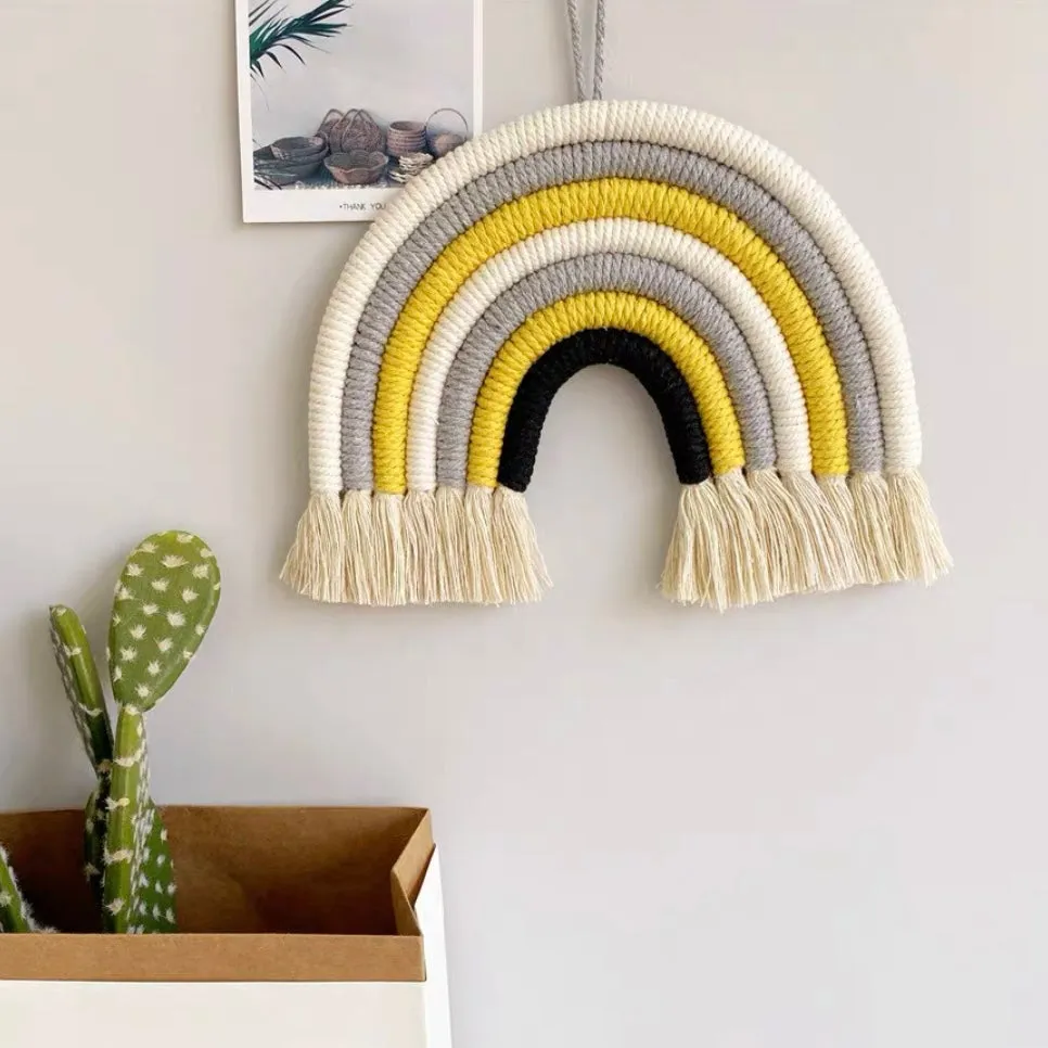 Rainbow Hanging Decor Macrame Home Decoration Accessory