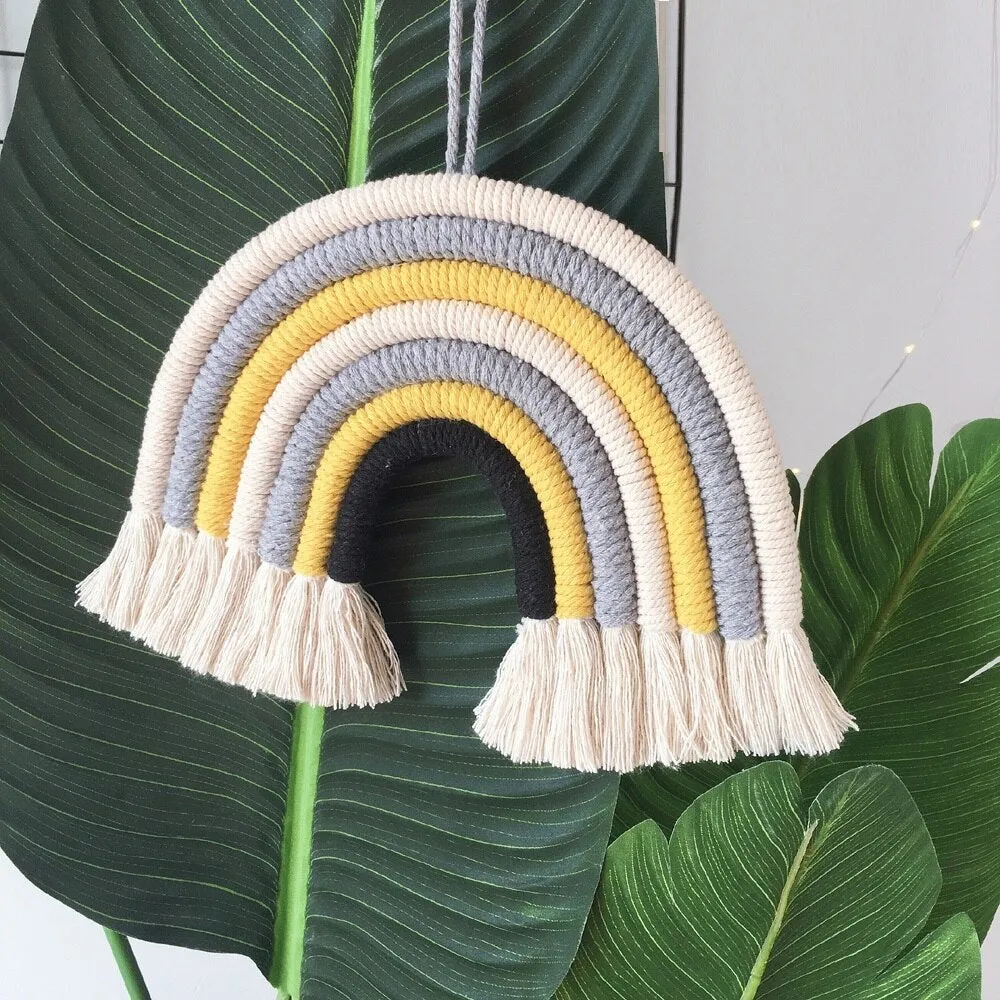 Rainbow Hanging Decor Macrame Home Decoration Accessory