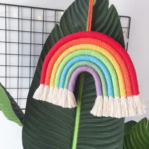 Rainbow Hanging Decor Macrame Home Decoration Accessory