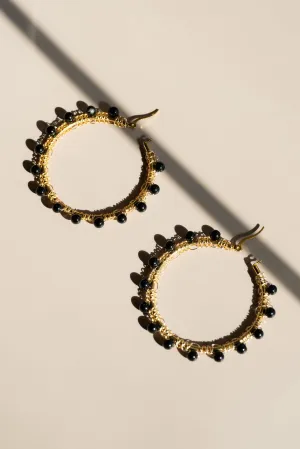 Raven Hoop Earrings