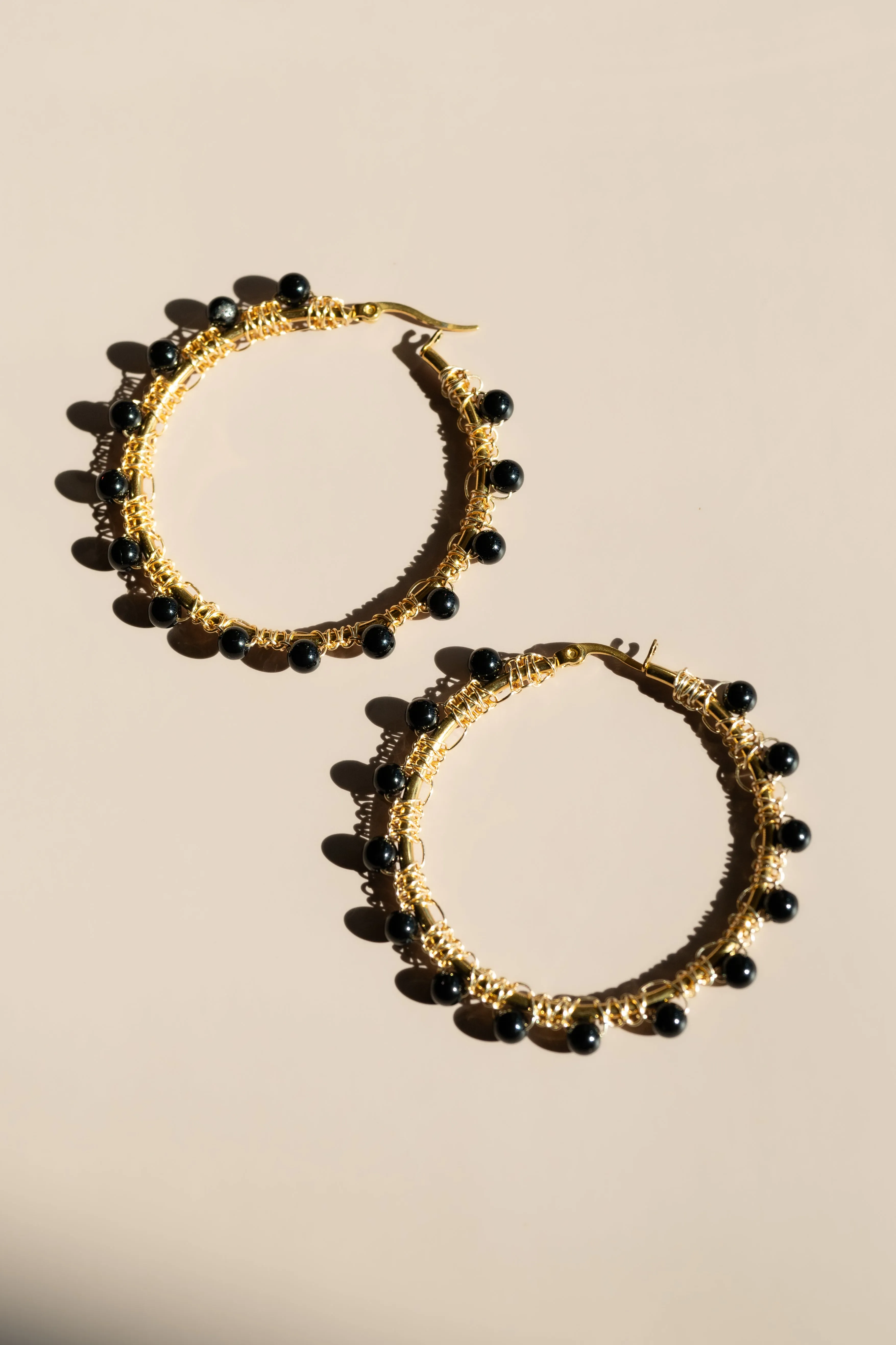 Raven Hoop Earrings