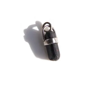 Raw Black Tourmaline charm